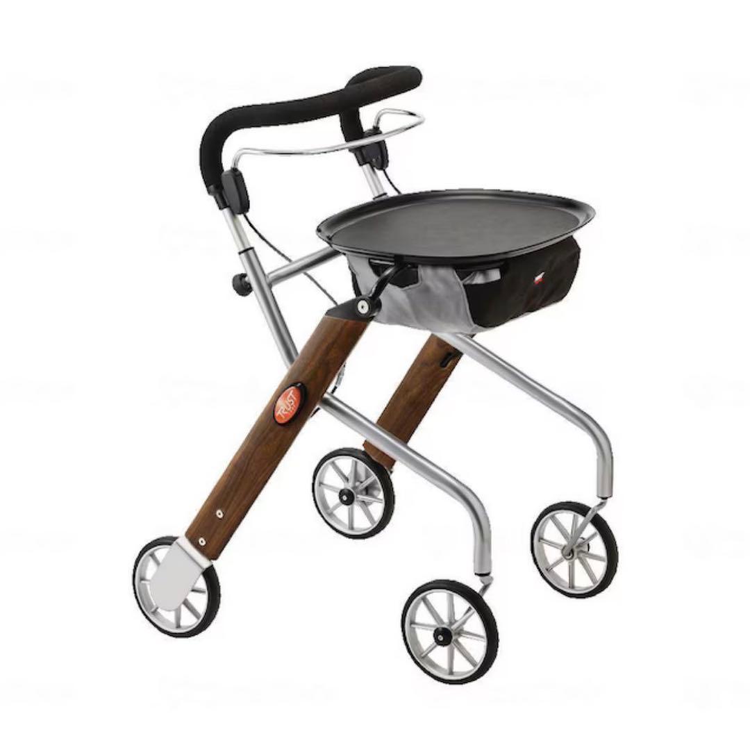 未使用 竹虎 室内用歩行車 レッツゴーミニ ウォールナット