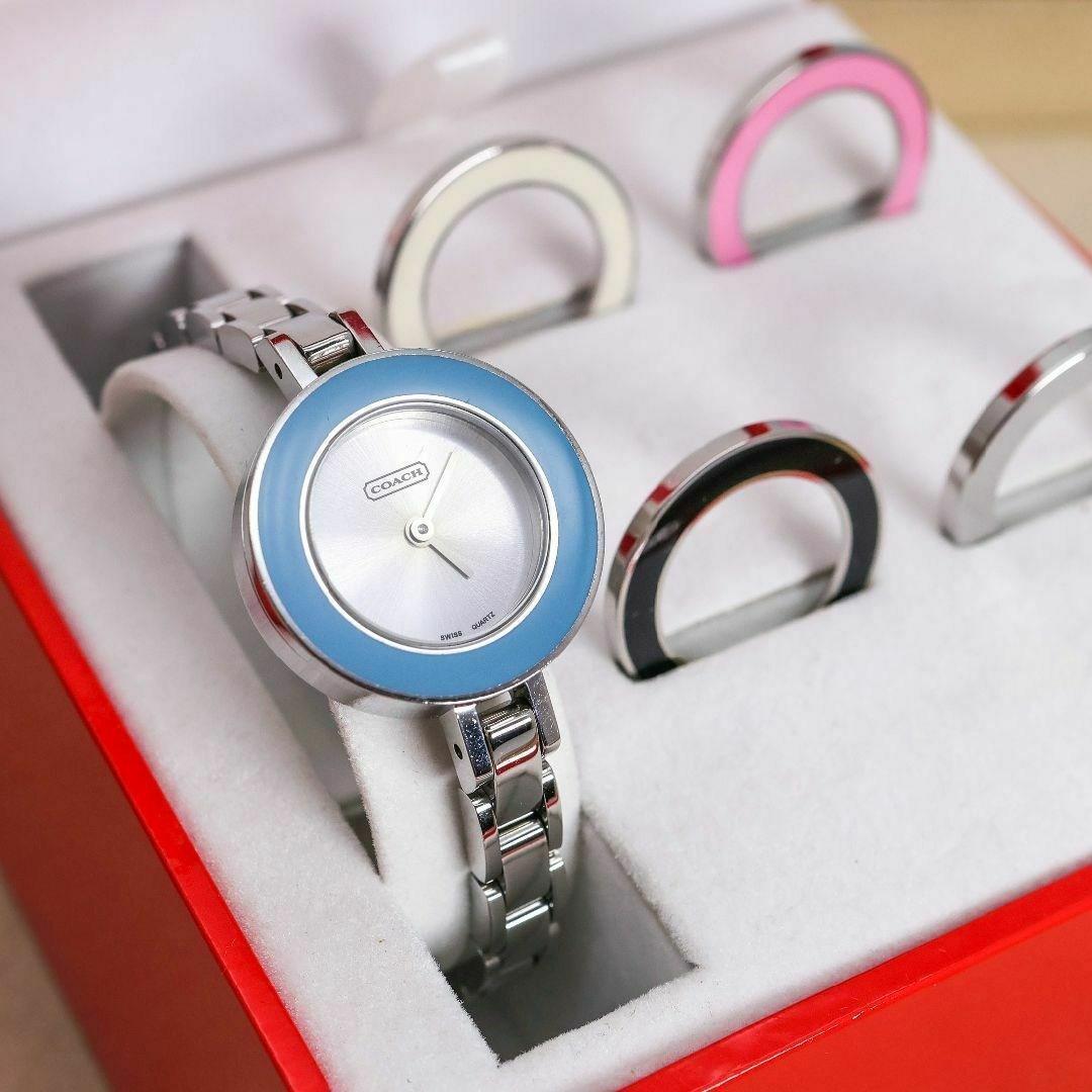 稼働 COACH 腕時計 チェンジベゼル 新品電池 レディース 外箱 2159