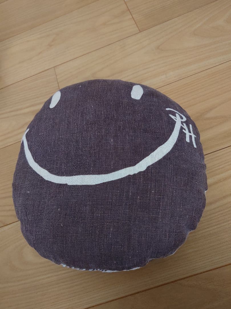 ロンハーマン　クッション　スマイル　ニコちゃん　茶色