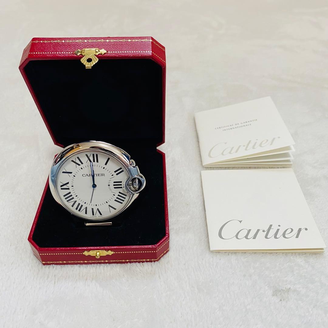 【ジャンク】　Cartier バロンブルー テーブルクロック置時計 シルバー