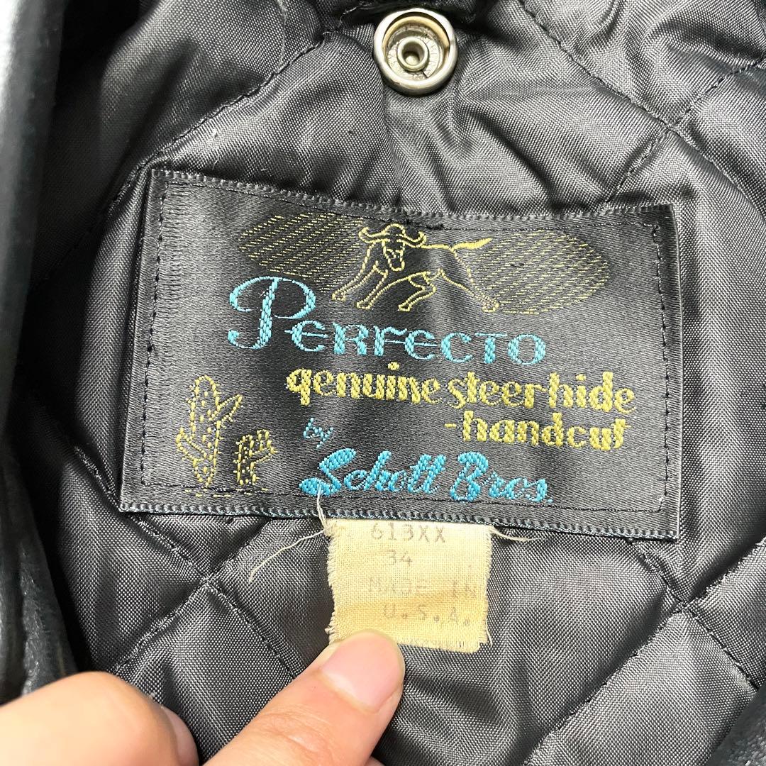 Schott 613XX ワンスター ダブルレザージャケット サボテンタグ