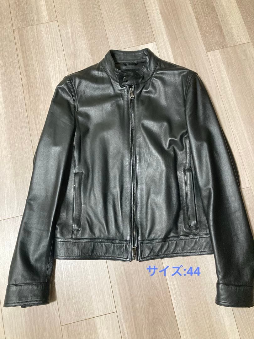 バーニーズ エンメティ シングルレザーライダースジャケット JURI