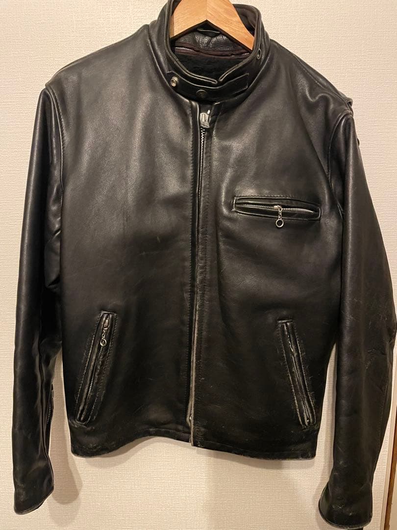 Schott 641 レザージャケット 40 ボアライナー ブラック