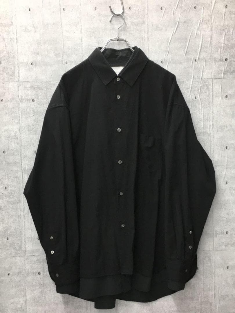 21AW/OVERSIZED LAYERED GAUZE SHIRT/長袖シャツ メンズ