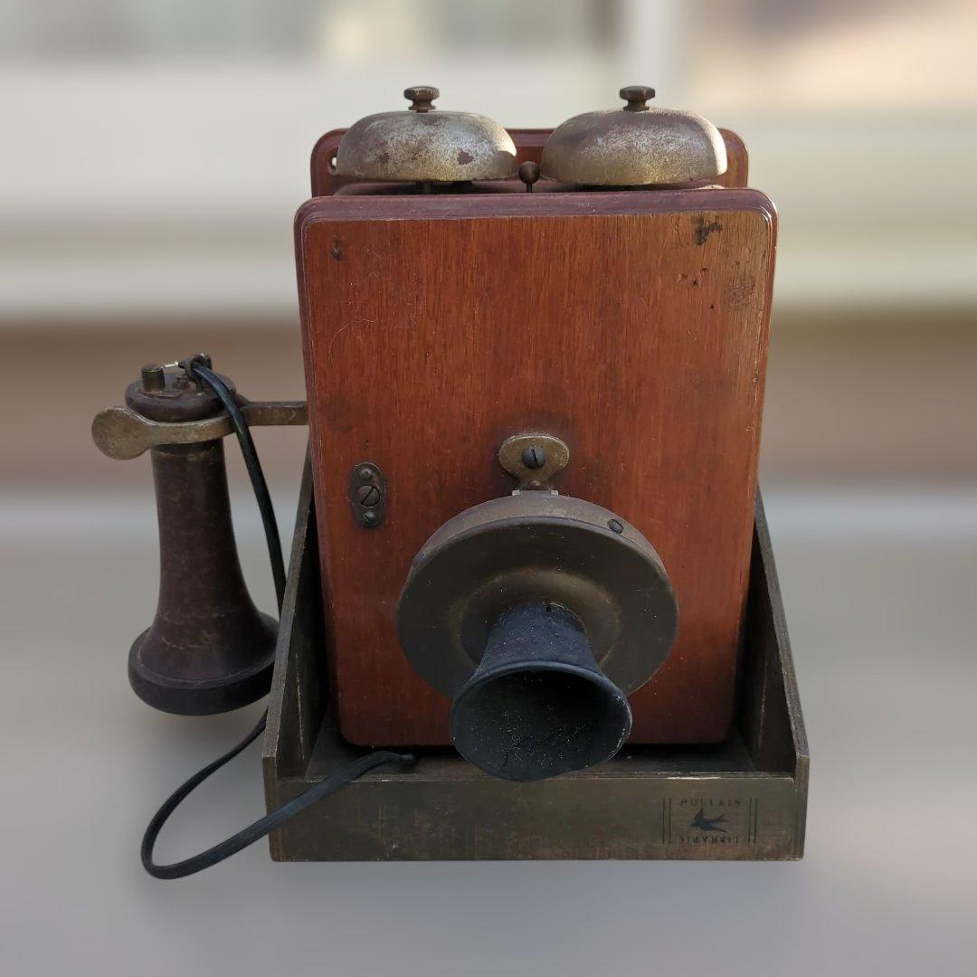 電話機　骨董品　アンティーク　壁掛け式　 二号共電式電話機　昭和レトロ