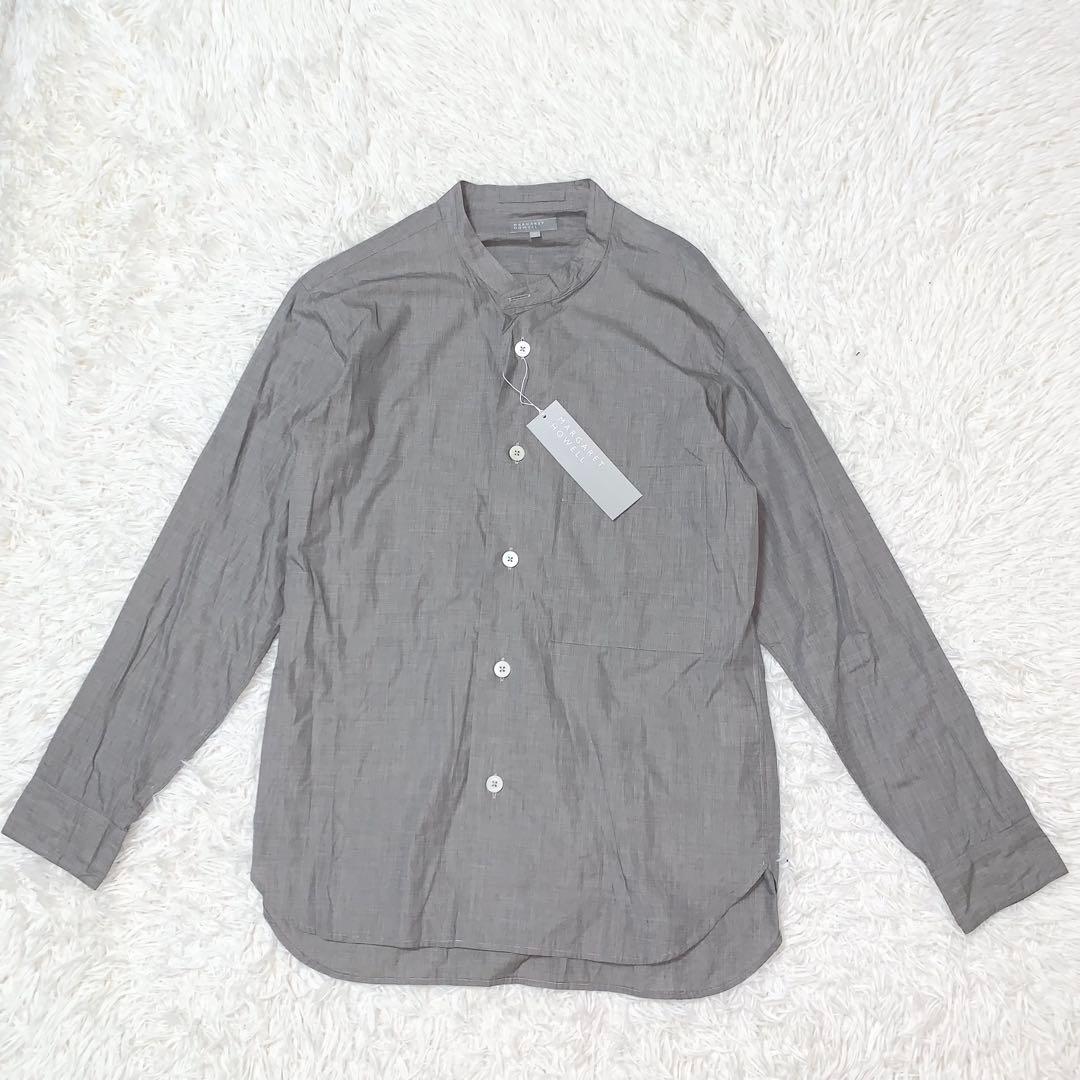 新品 マーガレットハウエル 長袖シャツ ノーカラーシャツ 日本製 グレー M