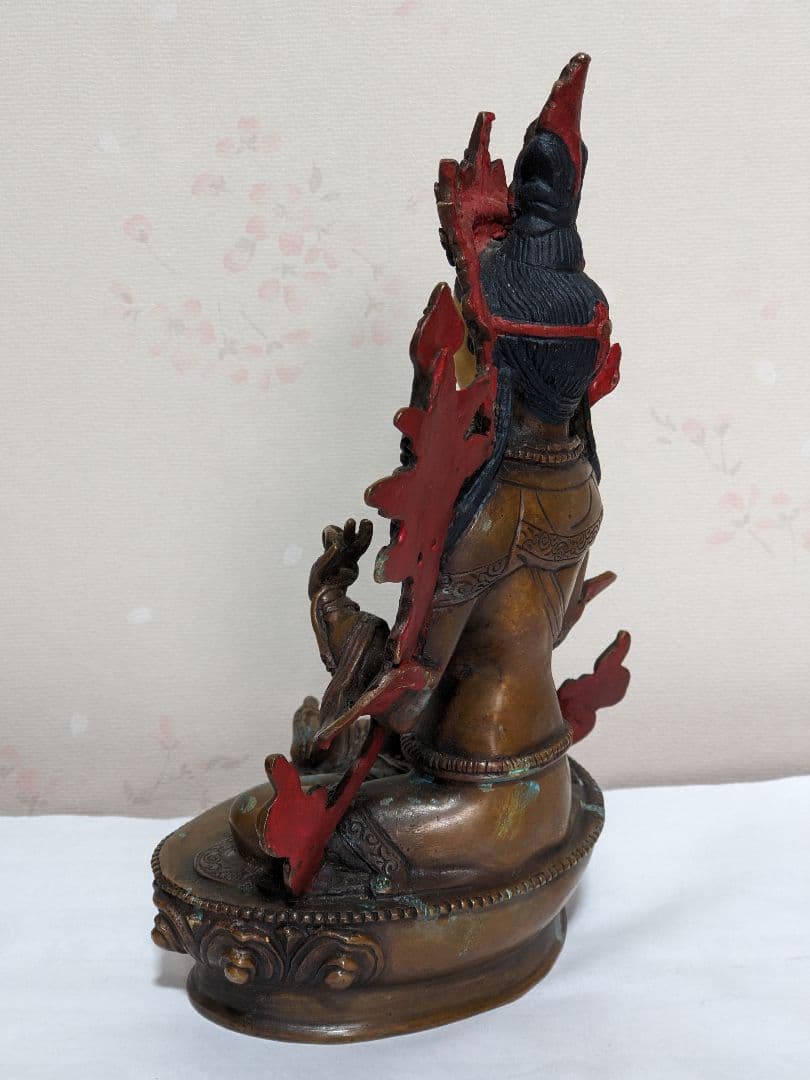 ♢チベット仏教 観音菩薩坐像 中国 古美術品 古玩 仏教美術 仏像 唐金