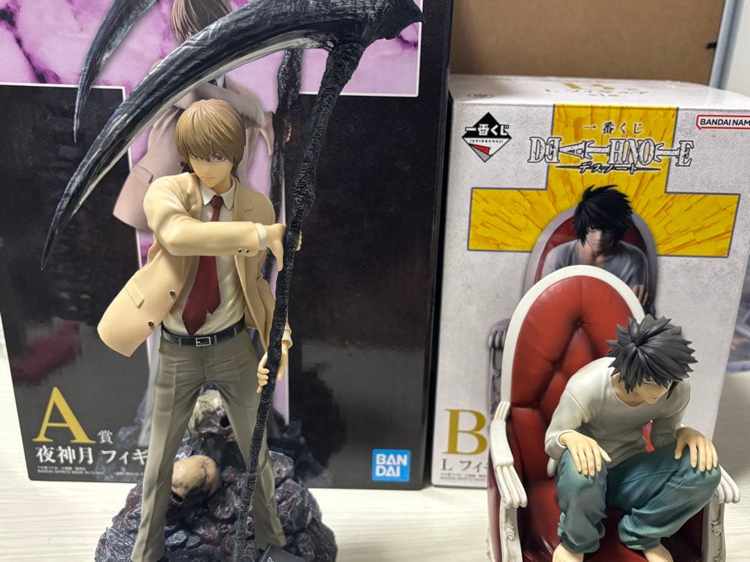 デスノート一番くじフィギュアセット A賞夜神月 B賞L