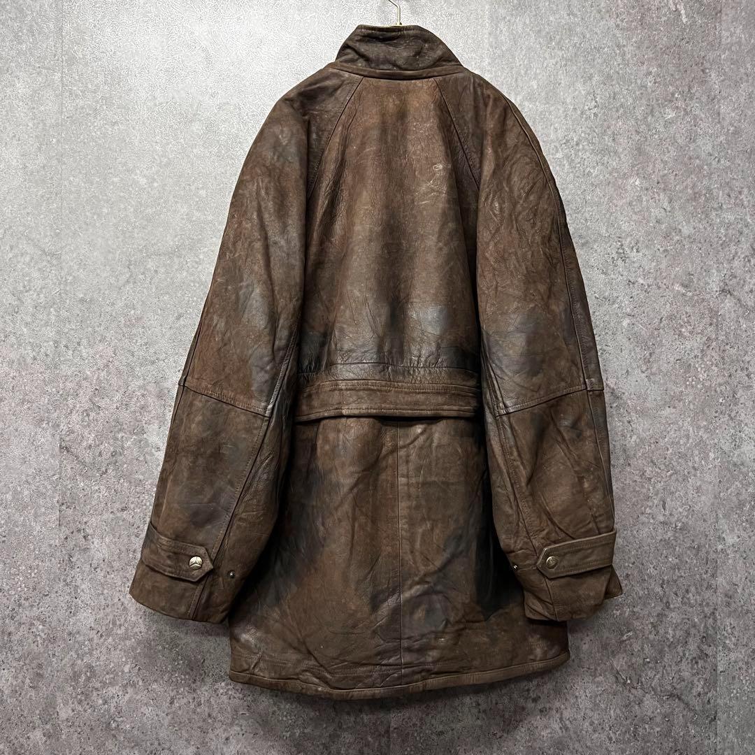 ユーロ古着【ファイヤーマンジャケット 本革レザー ジャケット/コート