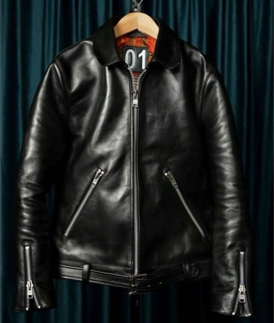 貴重 VALLET02HS ベジタン 馬革ライダース シルクライナー 茶芯