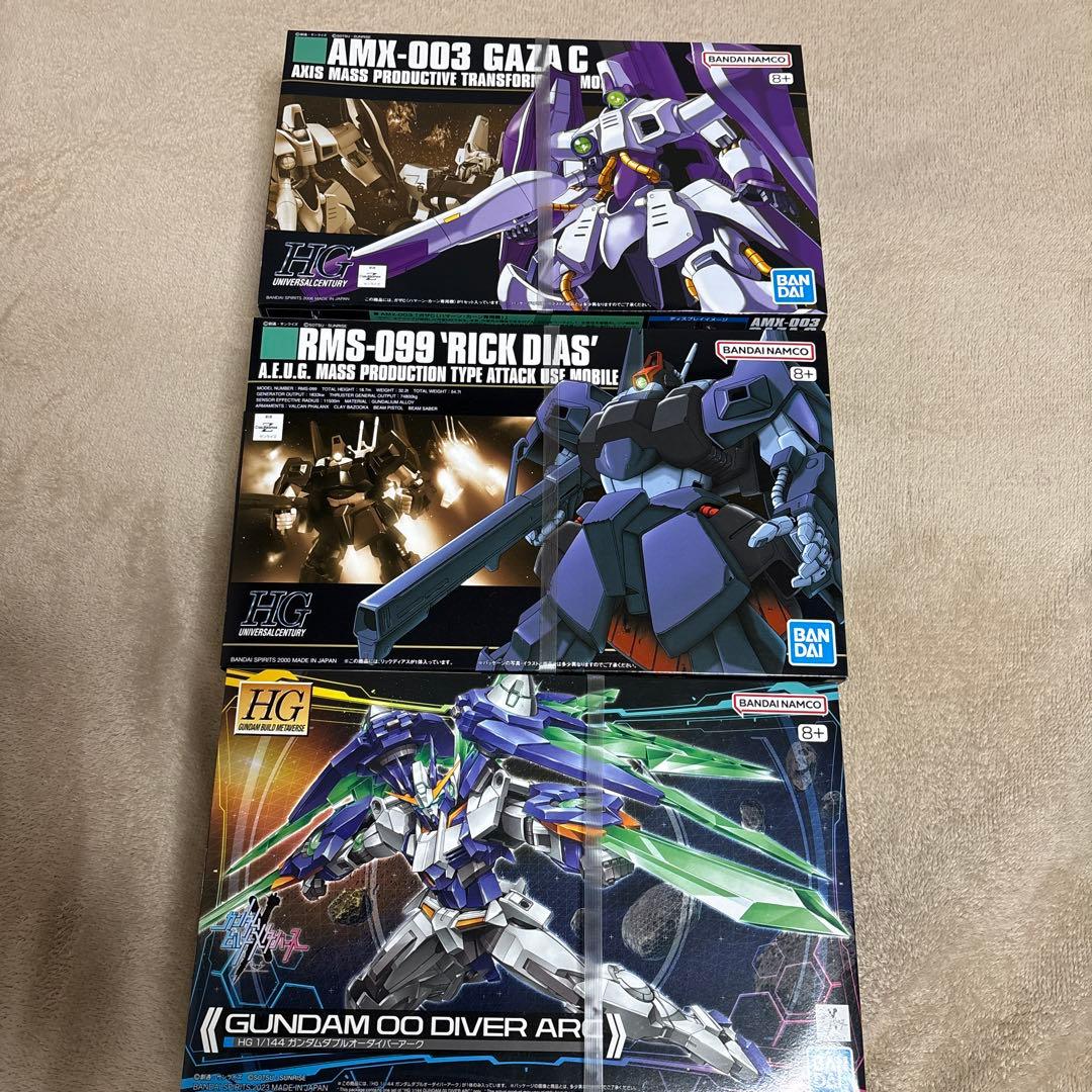 HG リックディアス　HG ガザC ハマーン機　HG ダブルオーダイバーアーク
