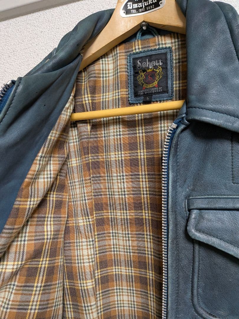 希少品 SCHOTT ライダースジャケット ワッペン Lサイズ レザー - メルカリ