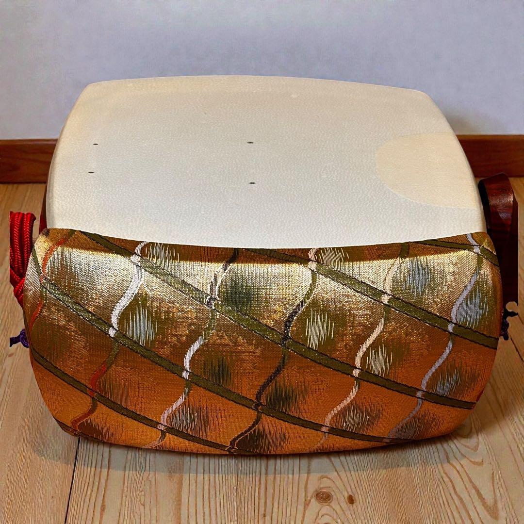 長唄三味線 中棹 硬木棹 木製糸巻・胴掛（五厘大） ハードケース付