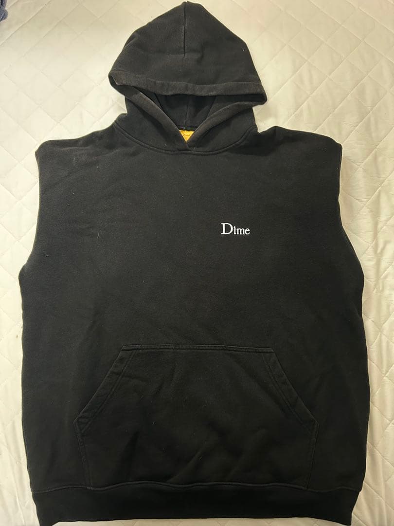 Dime ブラック パーカー Lサイズ - Dime フード付きパーカー 黒Lサイズ