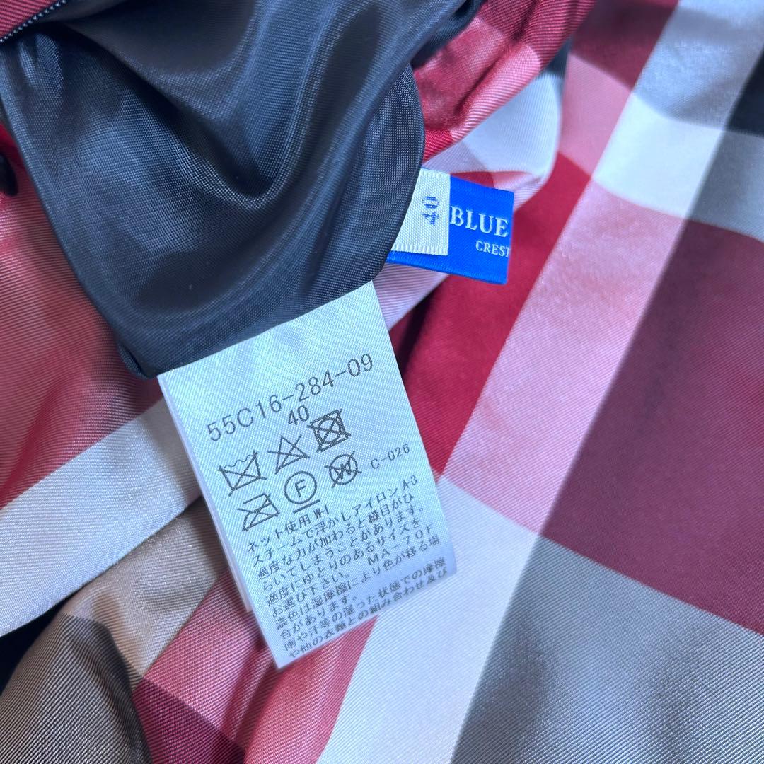 極美品✨リバーシブル 赤チェックブルーレーベルクレストブリッジ