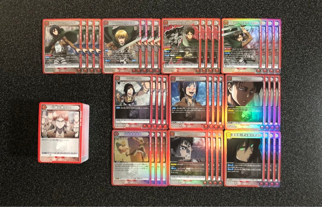 ユニオンアリーナ 進撃の巨人 ブースター赤 SR以下 4コン