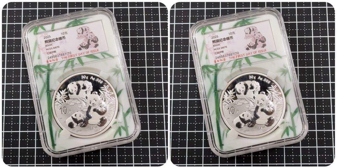 ト*者様 【値下げ】2025年最新中国パンダ プルーフ銀貨 特別ラベル 2 カナダ 2025年 ダフネ・オジグの生涯と芸術を称えて 2ドルカラー貨25枚