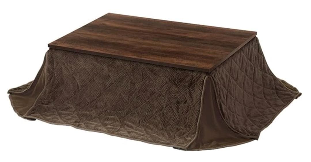 y*e様 ぼん家具 こたつテーブル 布団セット ウォールナット×ブラウン　新品 ぼん家具 こたつテーブル 長方形 テーブル 60×105 石英管ヒーター
