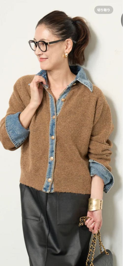 OTO HA デニムニットシャツ