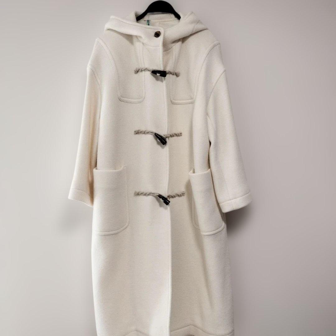 23区★size46オフホワイトダッフルコート