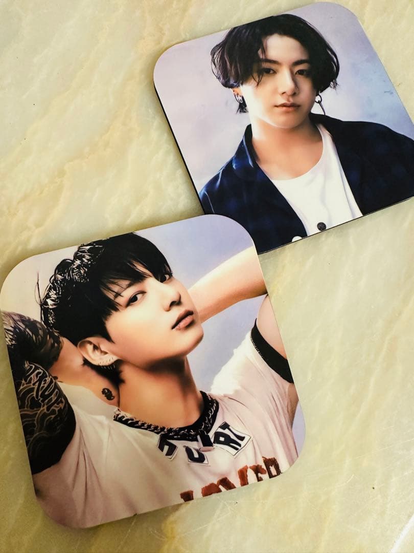 2点セット　ジョングクコースター　9.5センチ スカイ(SKY)コンテンポラリーコースターセット