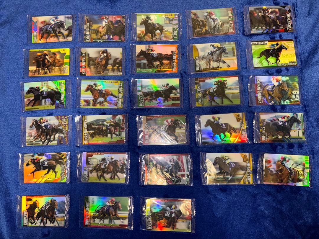 サラブレッドホースコレクション ツインウエハース 金箔サイン　28枚セット