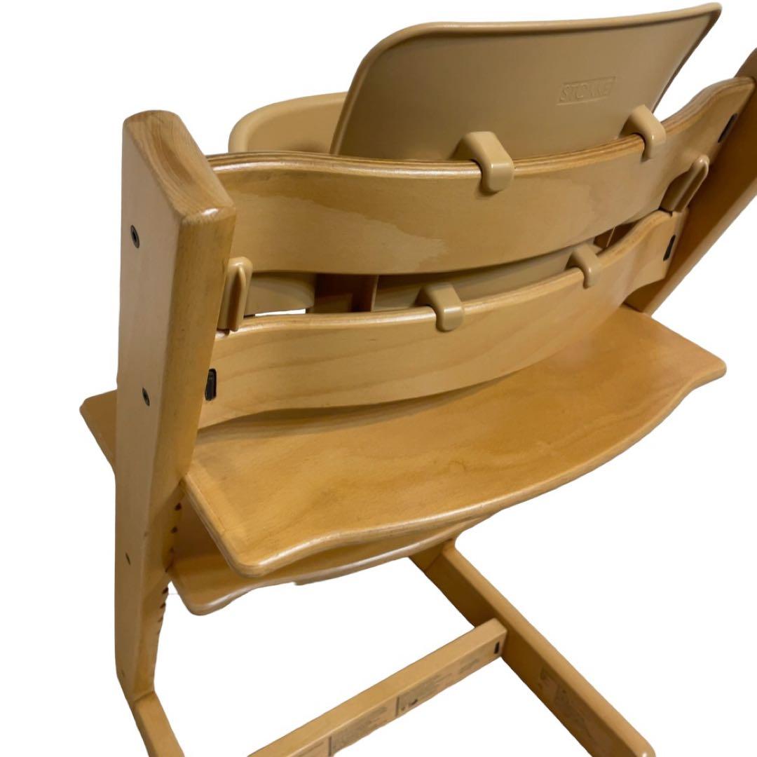 極美品♡ ストッケトリップトラップナチュラルベビーセット付きシリアル5