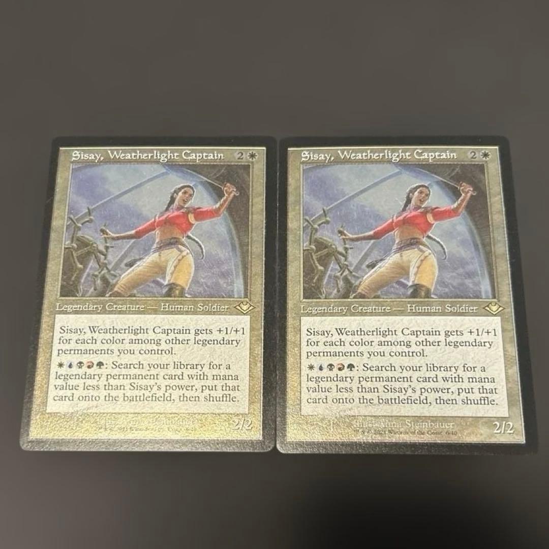 2枚/EN【エッチング・Foil】□旧枠□《ウェザーライトの艦長、シッセイ