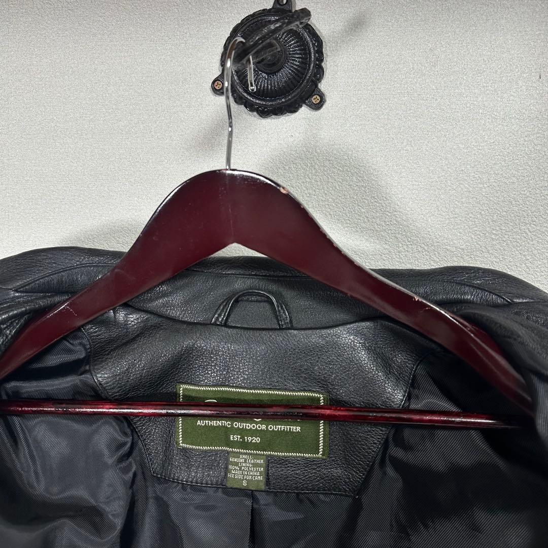 00s Eddie Bauer レザージャケット 黒 アメカジ バイカー