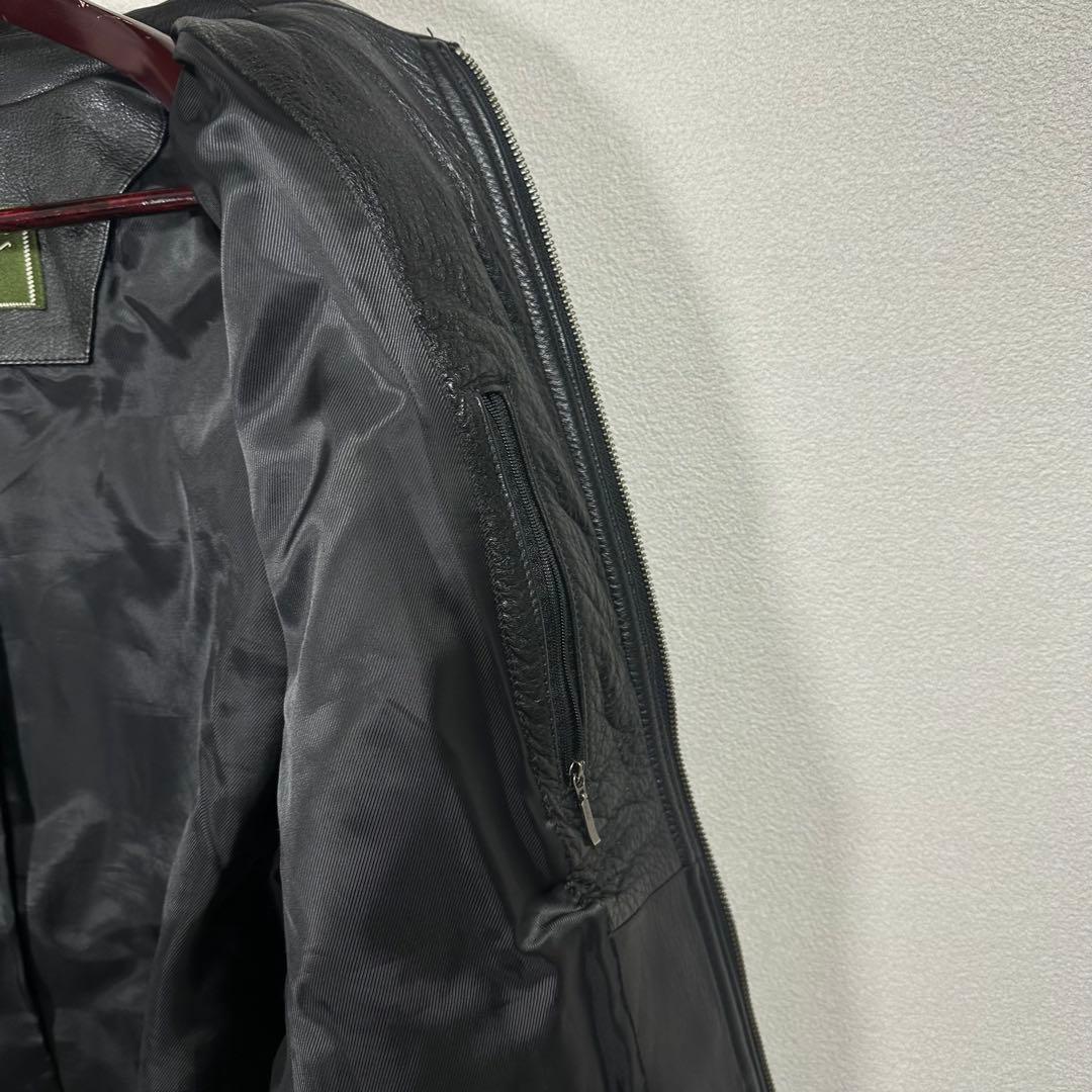 00s Eddie Bauer レザージャケット 黒 アメカジ バイカー