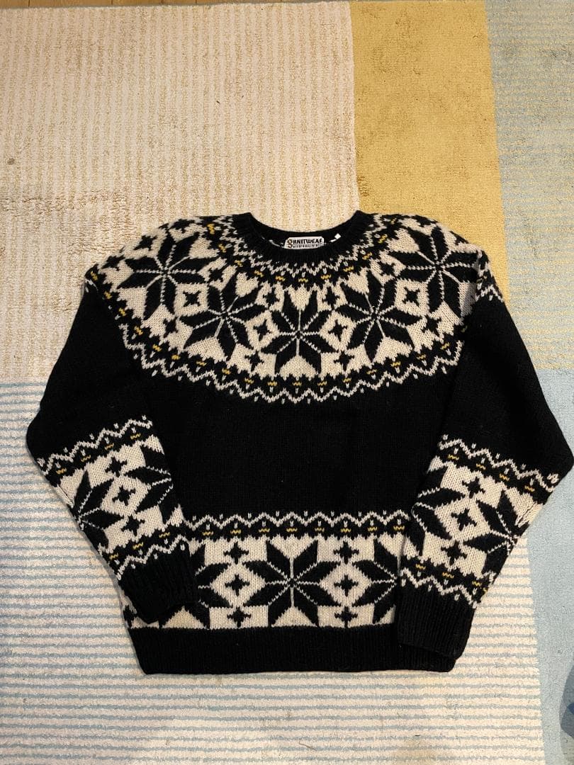 90S GOOD ENOUGH 雪柄 ニット ノルディック柄 90s ノルウェー製 DALE OF NORWAY 雪柄 鹿柄 ノルディック柄 ウール