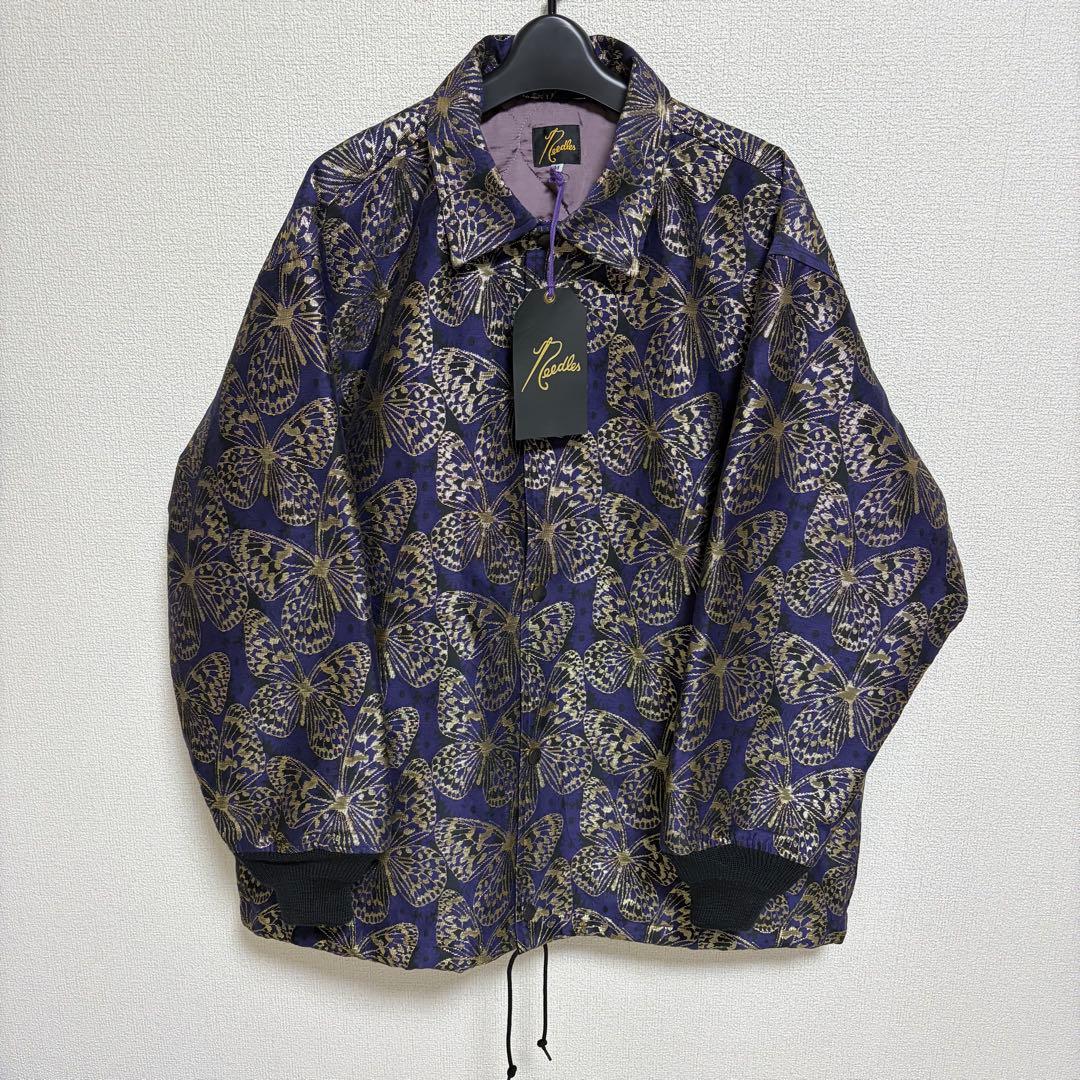ニードルス パピヨン総柄ジャガードコーチジャケット