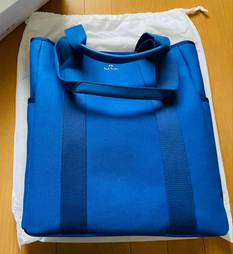 Paul Smithコアオーガニックコットン トートバッグ M ブルー