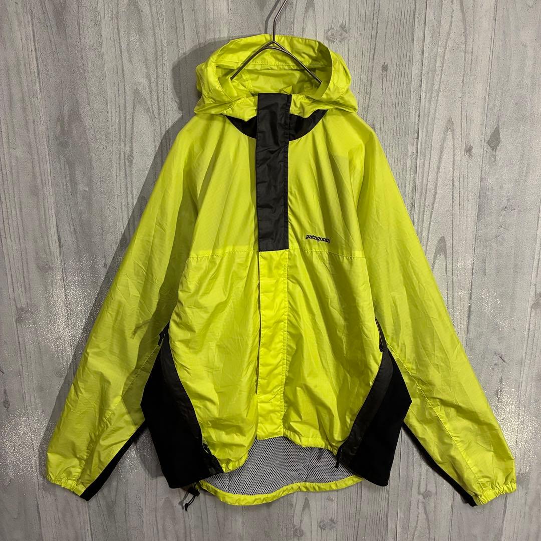 最高カラー/00s】パタゴニア 刺繍ロゴ入 シェルジャケット M
