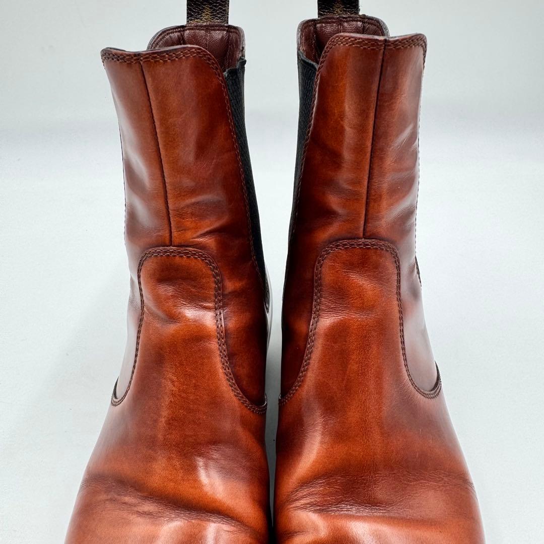 LOUIS VUITTON サイドゴアブーツ　モノグラム　ブラウン　22.5cm