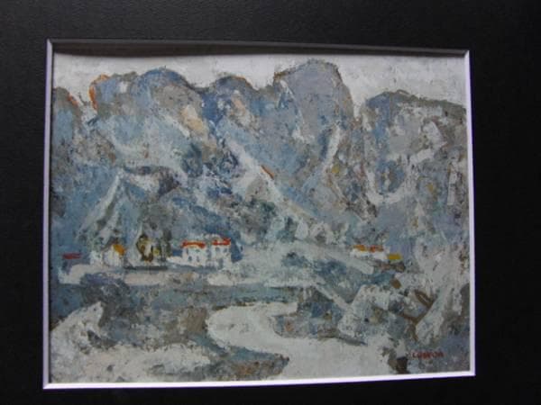 PETAR LUBARDA（ペーター　ルバルダ）、山、希少な額装用大判画集画