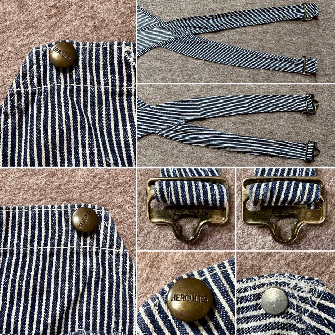 HERCULES オーバーオール ヒッコリー エプロン ダブルニー 50s - メルカリ