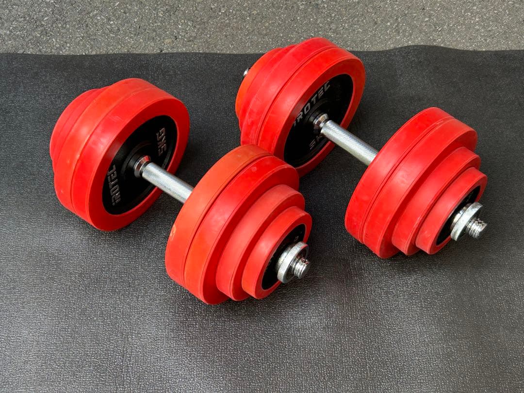 ラバーダンベル　60キロセット（30キロ×2本）　アイロテック IROTEC（アイロテック） ダンベル ラバー ダンベル60kgセット 30kg×2個