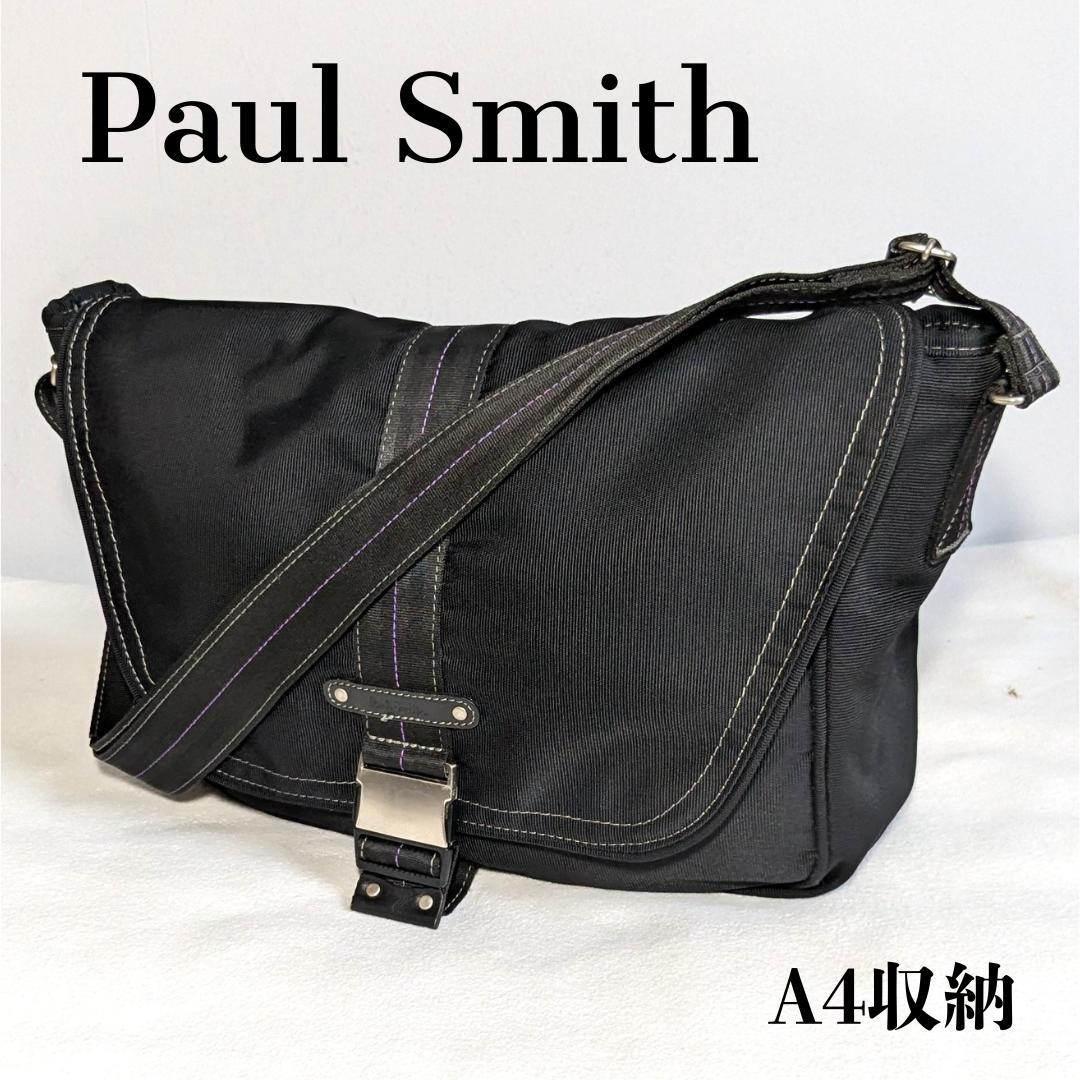 ポールスミス ショルダーバッグ　メッセンジャーバッグ ナイロン ブラック　A4