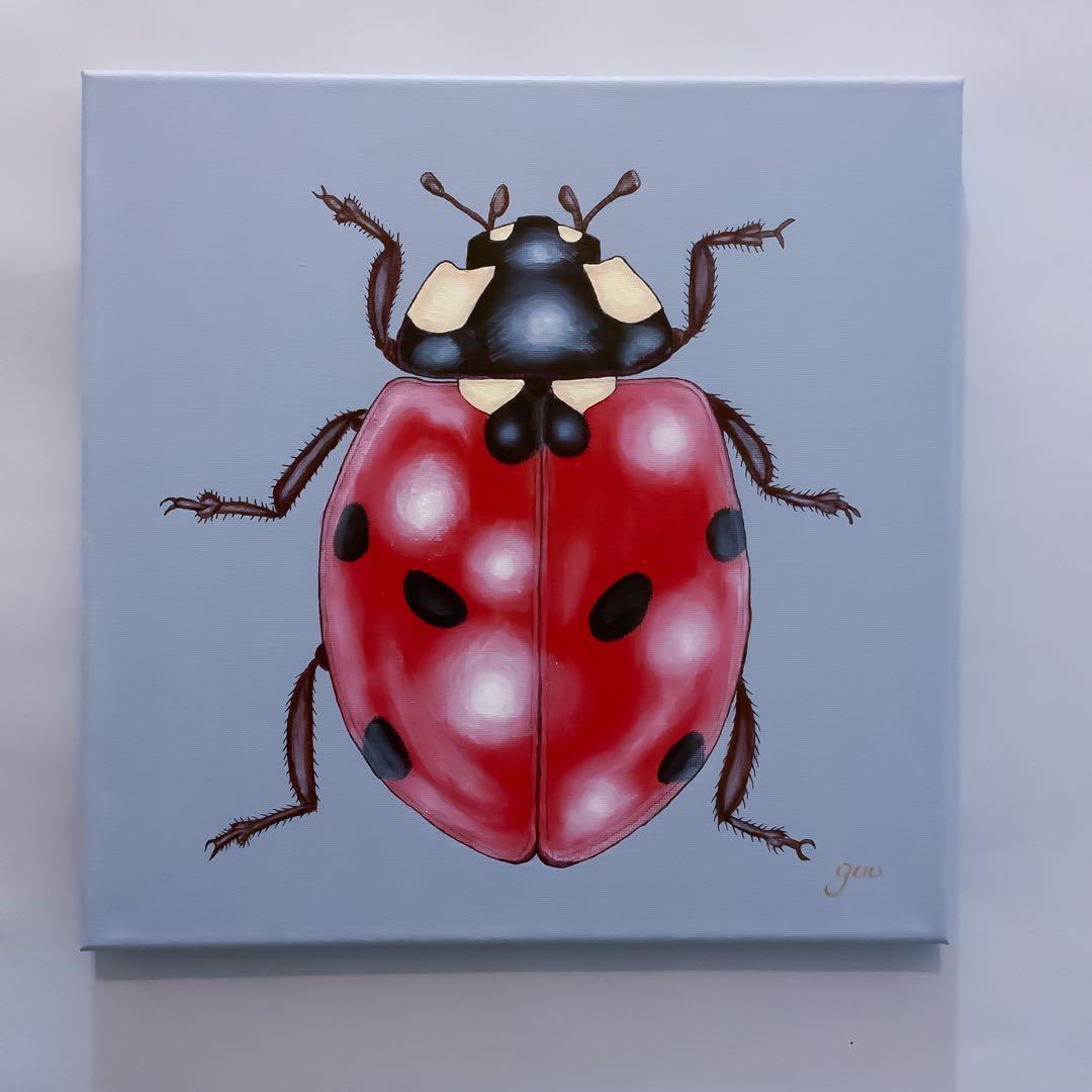 各種公募展入選作家による現代アートリアリズム作品　『レディバグ』