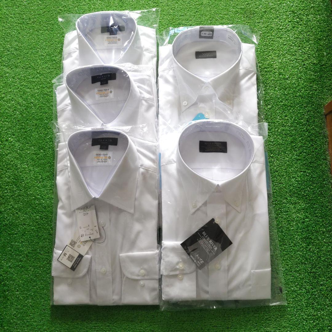 ５枚セットTAKA-Q スリムフィット 白ワイシャツ M-80　その他