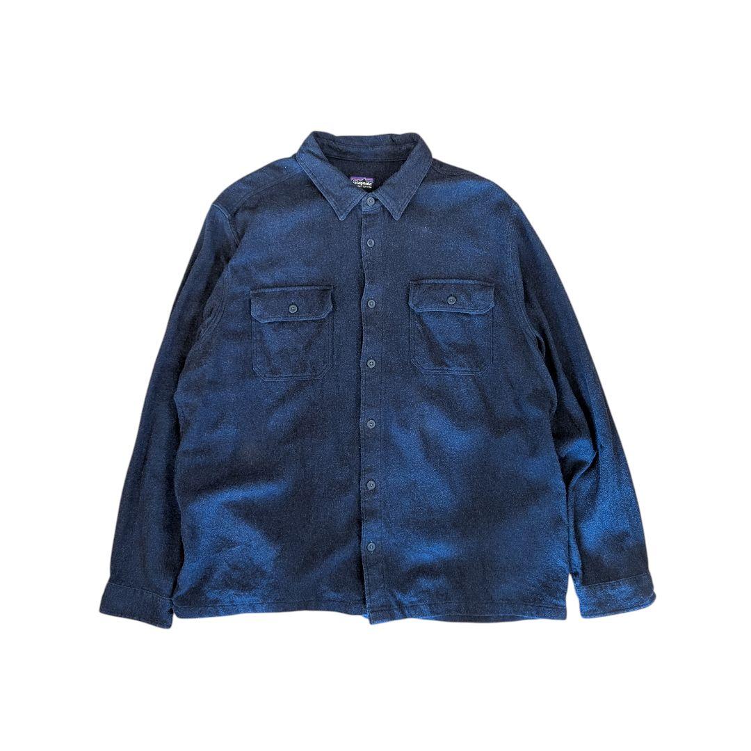 Patagonia パタゴニア フィヨルドフランネルシャツ 紺 長袖シャツ