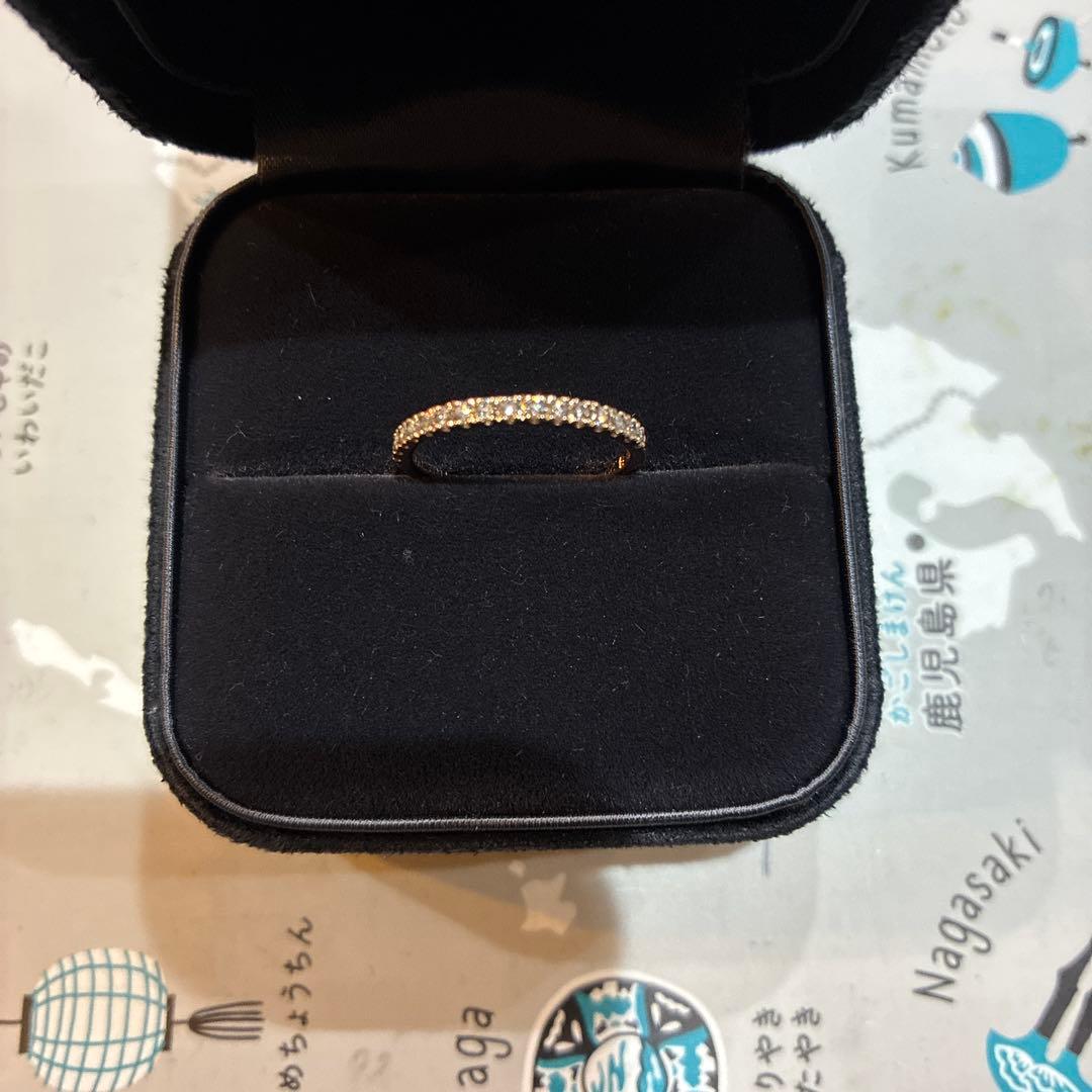 ロイヤルアッシャーダイヤモンド　0.22ctハーフエタニティリング　12号