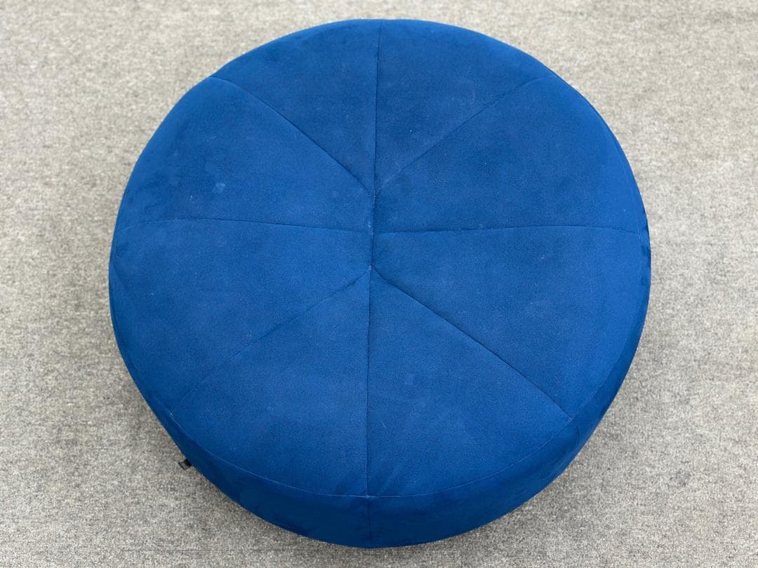 □リーン・ロゼ□ロゼパンプキン パフ オットマン ネイビー系 丸型