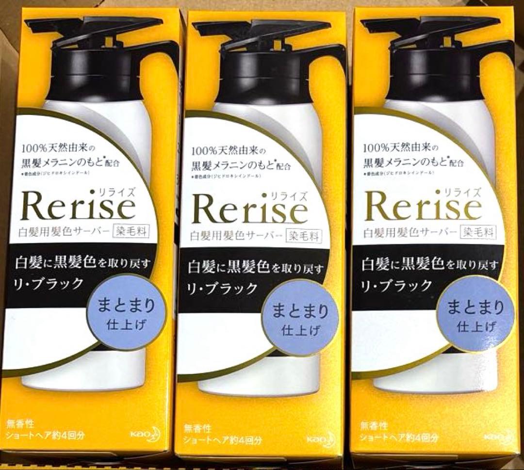 花王 リライズ 白髪用髪色サーバー リ・ブラック まとまり仕上げ 本体 ×3個