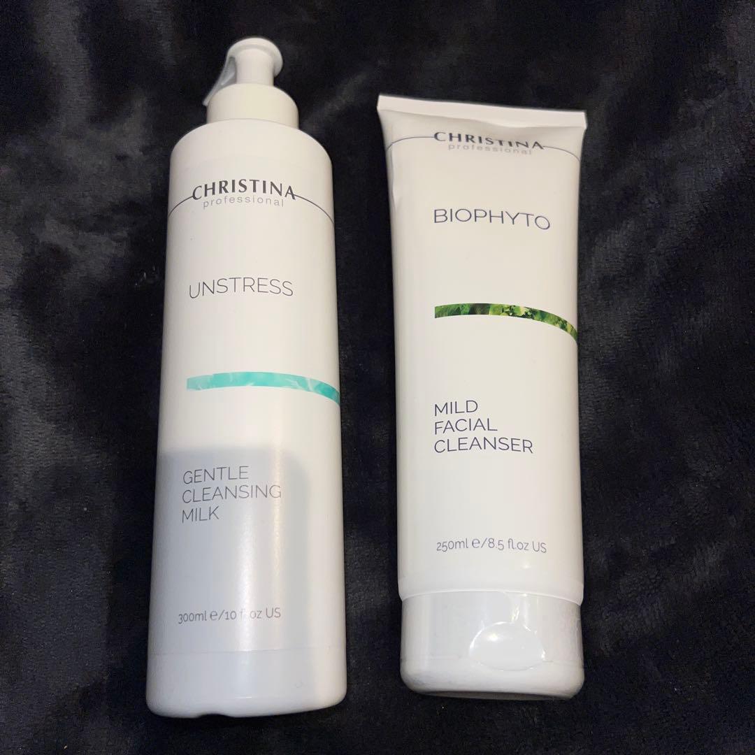 新品クリスティーナジェントルクレンジングミルク＆マイルドフェイシャルクレンザー