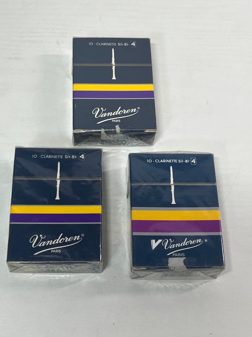 【未開封】バンドーレン B♭クラリネットリード 4番 3箱セット　旧パッケージ