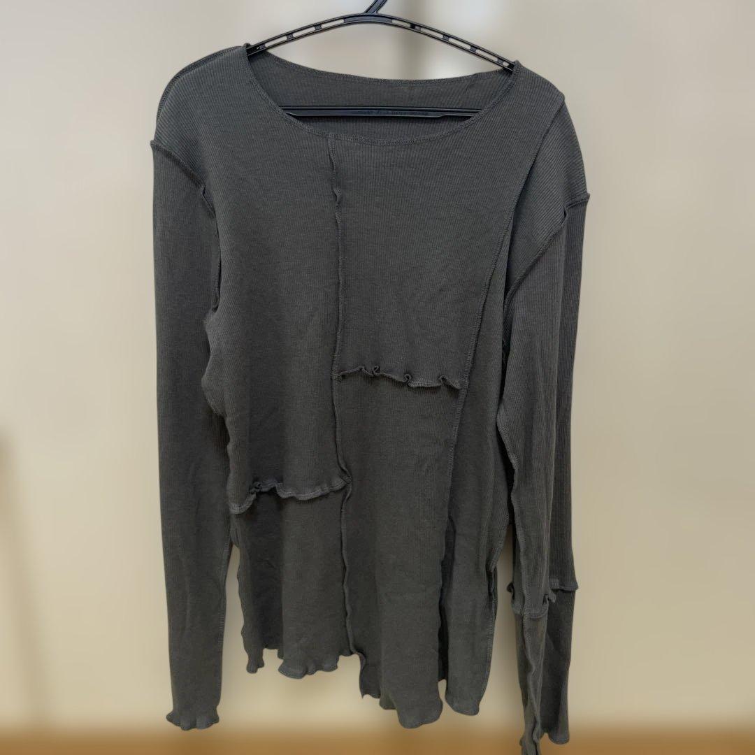 Y’s グレー　ニットトップス