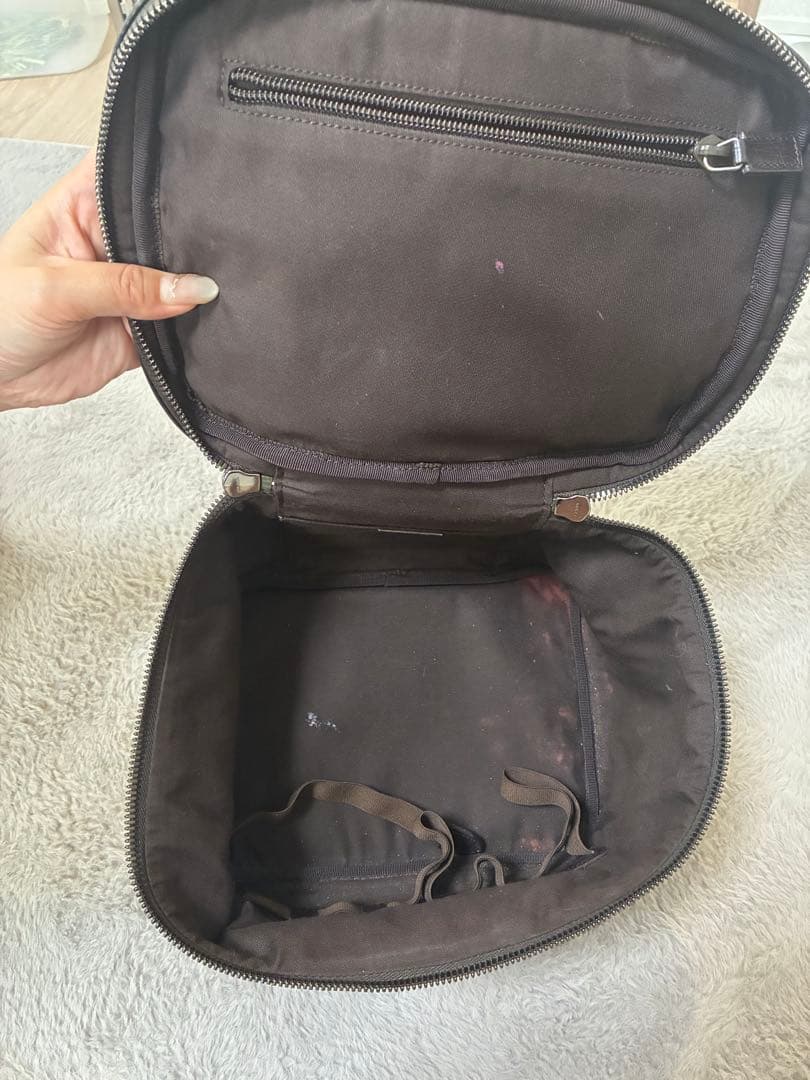 Gucci バニティバッグ GGスプリーム シェリーライン ベージュ 化粧