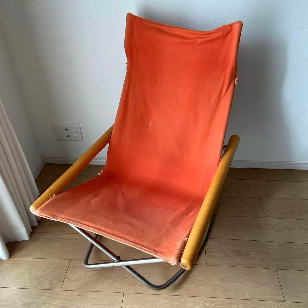 ニーチェアX Ny chairX ロッキング レンガ色ナチュラル